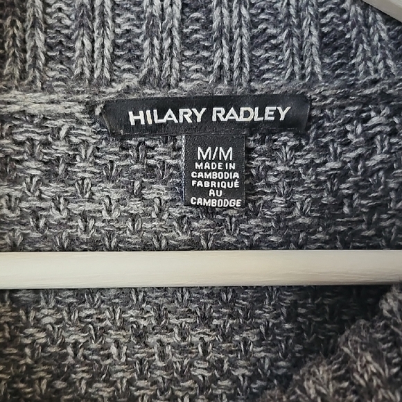 Hilary Radley Dark Gray Cowl Neck Sweater - Picture 2 of 5